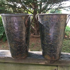 2 French Market Flower Containers